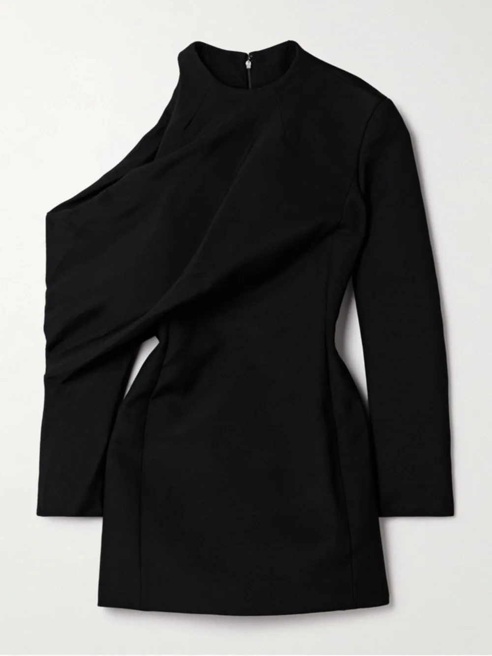 KHAITE Tristan one-shoulder draped cady top - Picture 1 of 8